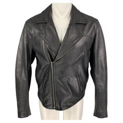 LEVI
S MADE 
CRAFTED Size M Black Leather Biker Jacket