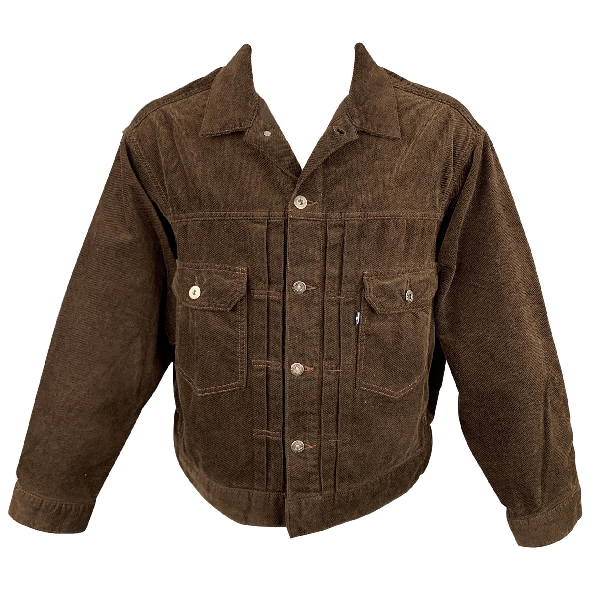 LEVI'S MADE & CRAFTED Size M Brown Corduroy Cotton Trucker Jacket