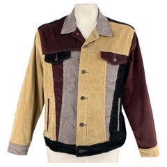 Veste camionneur LEVI'S PREMIUM XL multicolore en velours côtelé patchwork