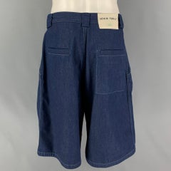 Pantalones cortos familiares vaqueros plisados de algodón índigo LEVI'S talla 32