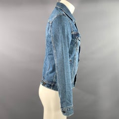LEVI'S Truckerjacke aus gewaschener Baumwolle, Größe S, blau