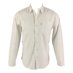 LEVI'S Size S White Cotton Button Up Long Sleeve Shirt