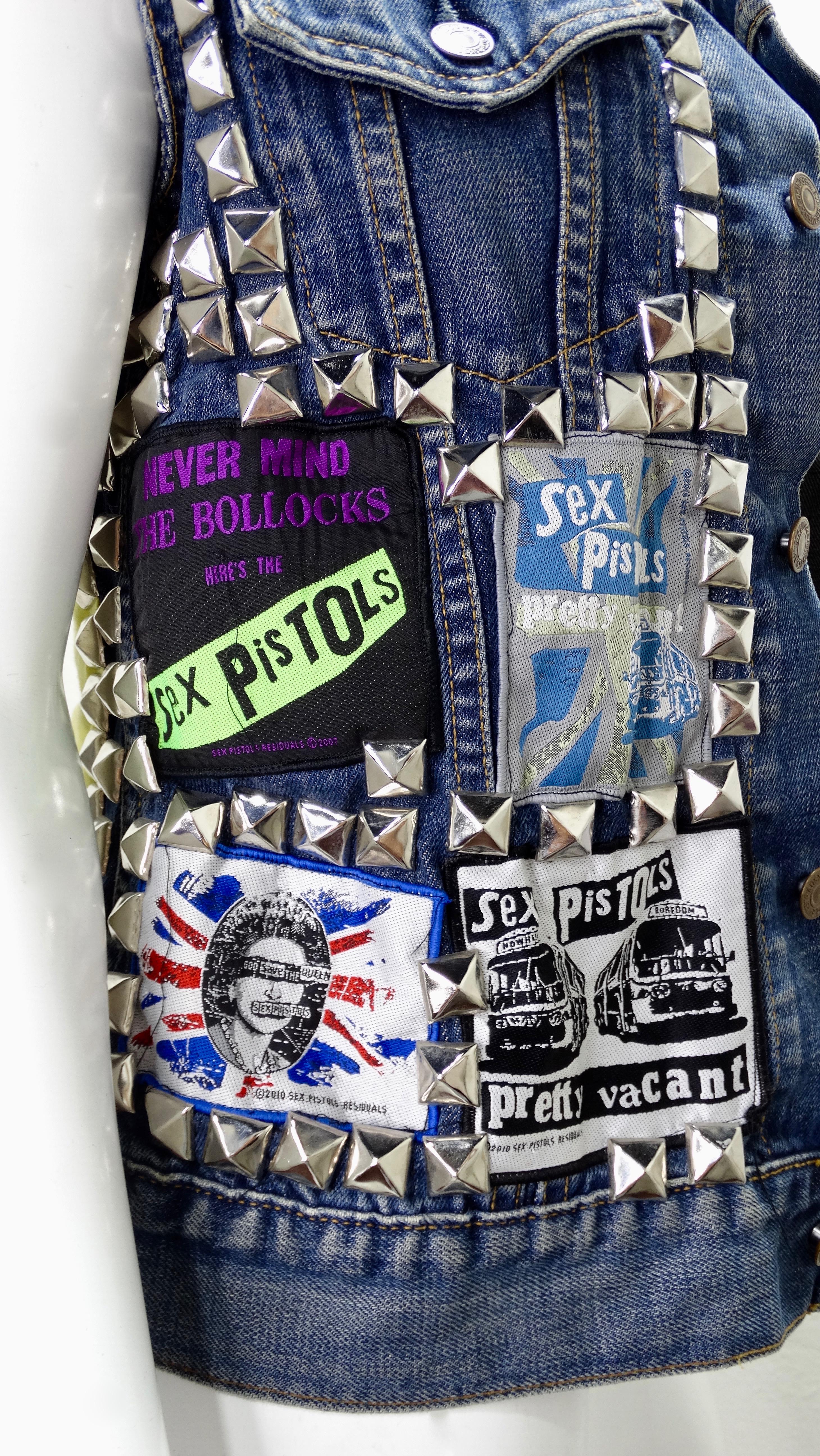 Women's or Men's Levi's Studded Sex Pistols Denim Vest 