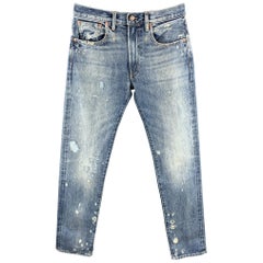 LEVI'S VINTAGE CLOTHING 551 Z Size 29 Blue Wash Selvedge Denim Zip Up Jeans