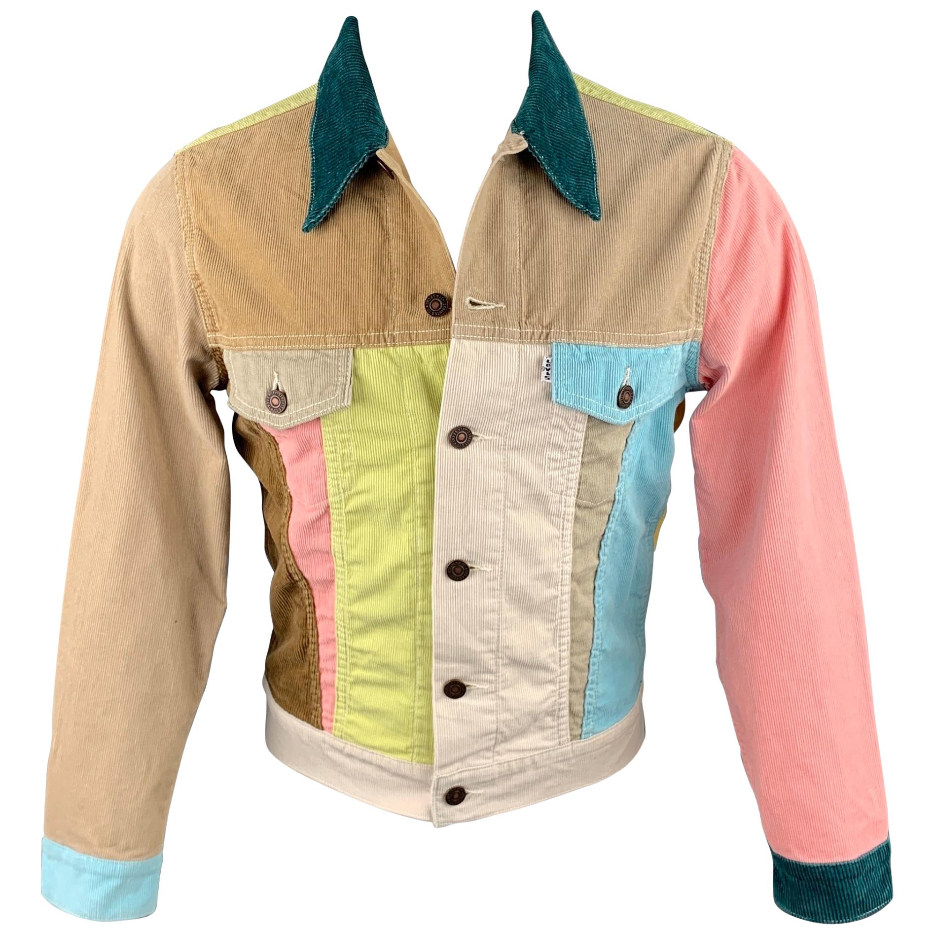 LEVI'S VINTAGE CLOTHING Size 38 Multi-Color Color Block Corduroy Jacket