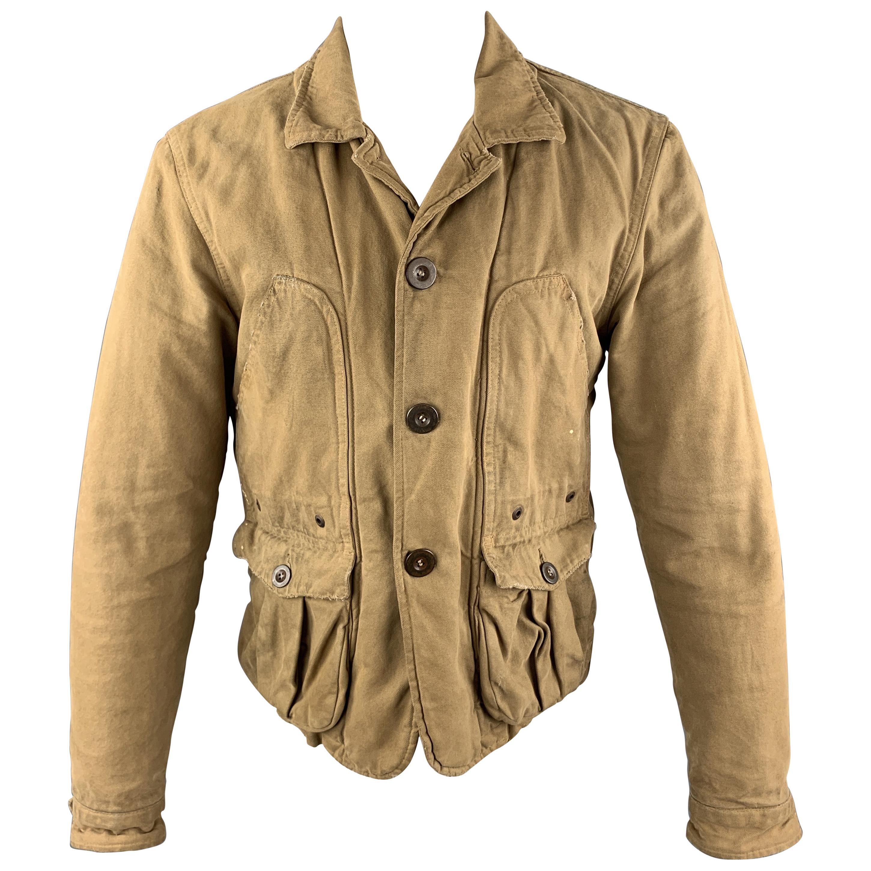 LEVI'S VINTAGE CLOTHING Size M Khaki Distressed Cotton Buttoned Work Jacket  at 1stDibs | levis vintage clothing, levi's vintage clothing cord sherpa  jacket, levis worker jacket
