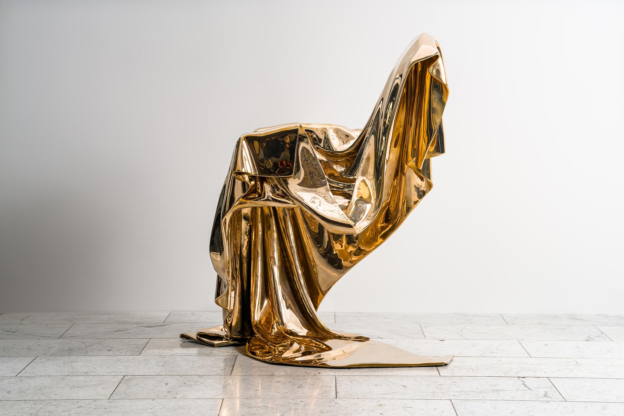 Levitaz-Sessel aus Bronzeguss im Angebot 4