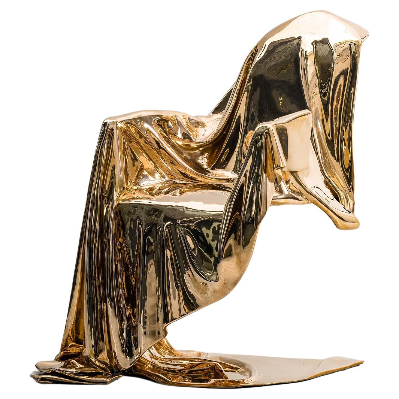 Levitaz Armchair in Cast Bronze For Sale