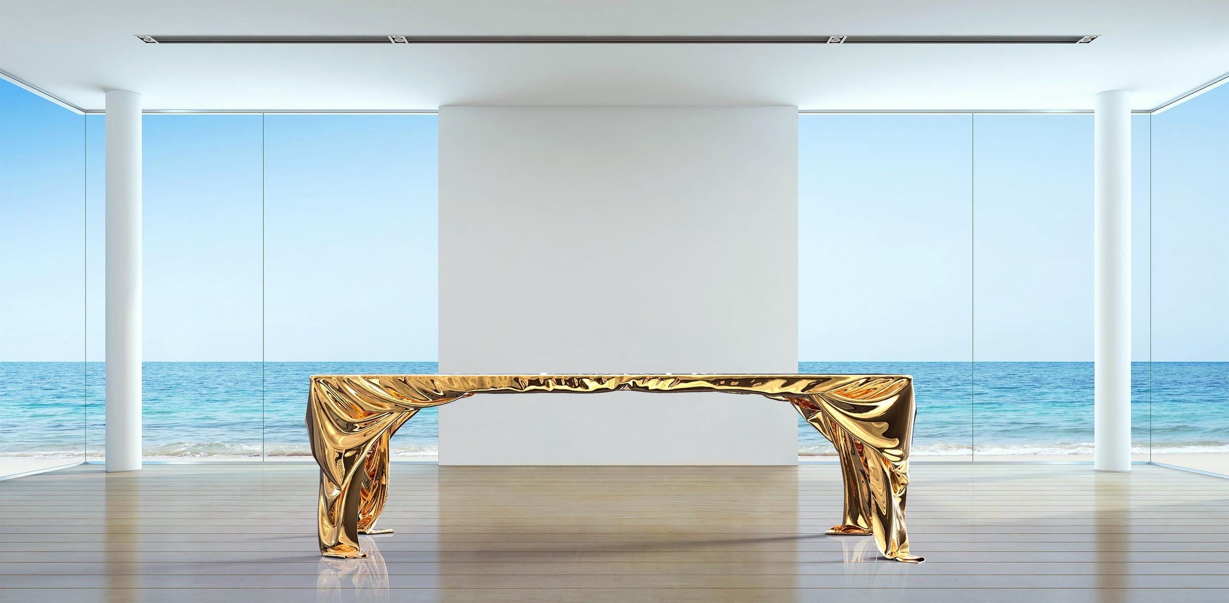 Table de salle à manger Levitaz en bronze moulé en vente 6