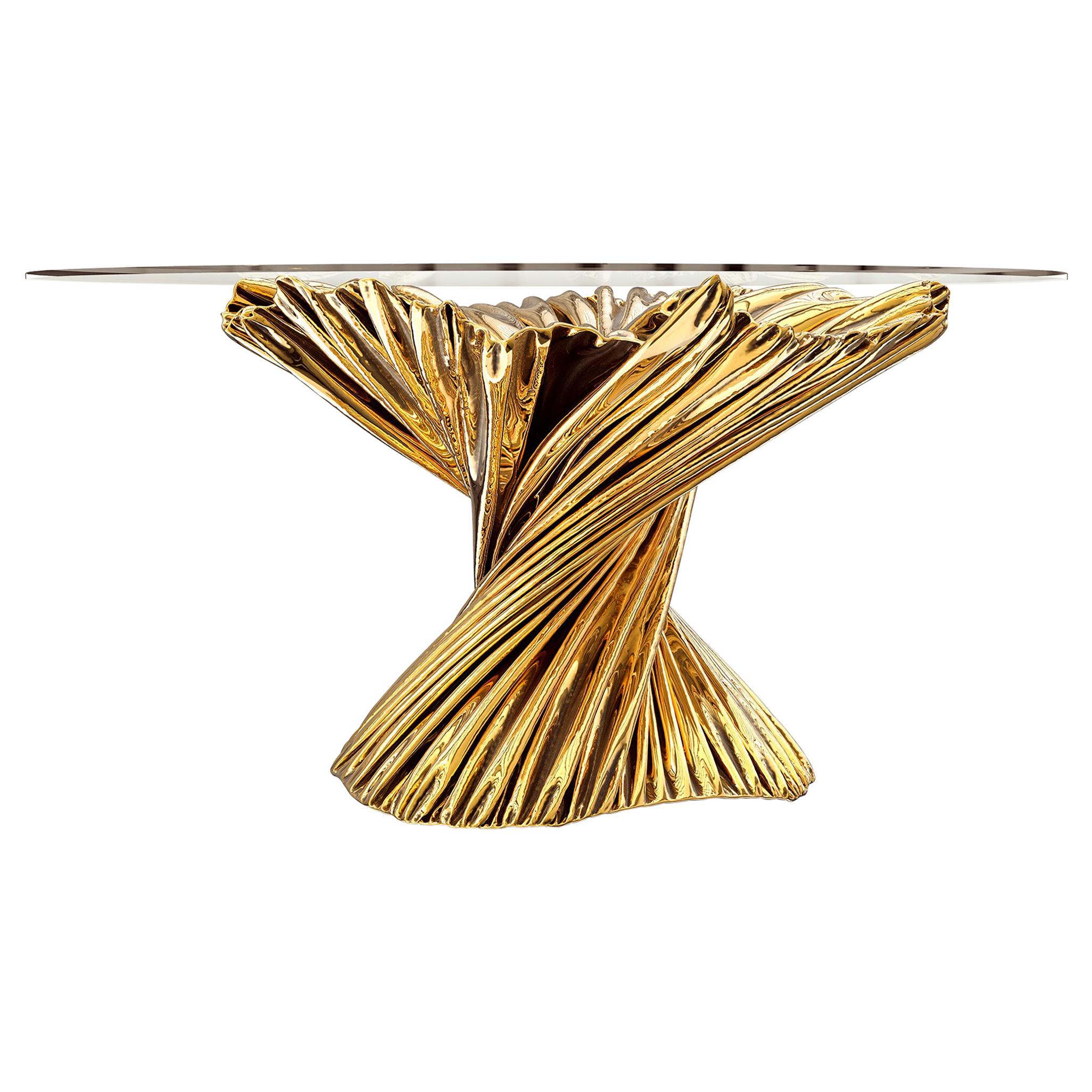 Levitaz Dining Table Base Cast Bronze