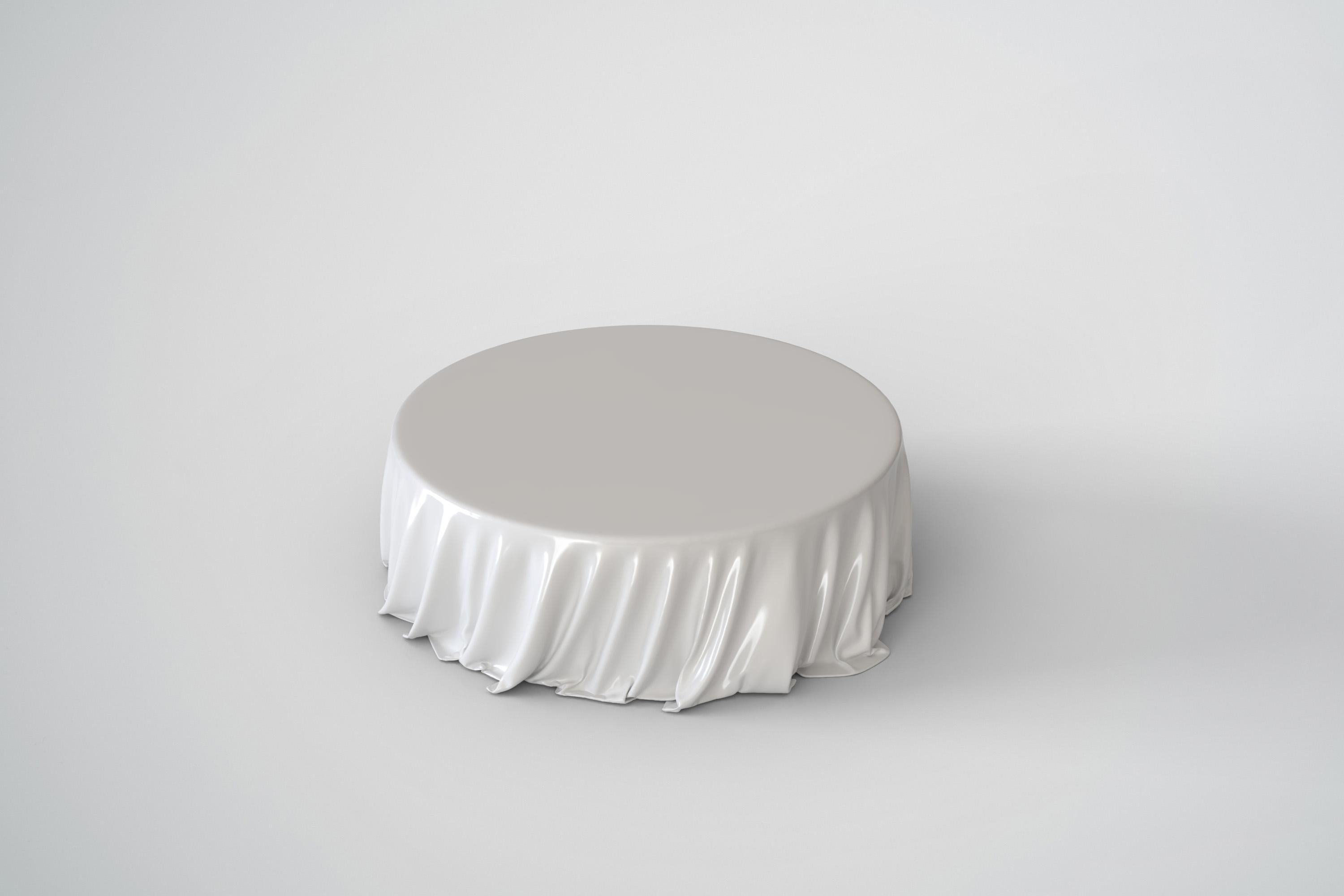 XXIe siècle et contemporain Table basse ronde Whitingaz en blanc brillant en vente