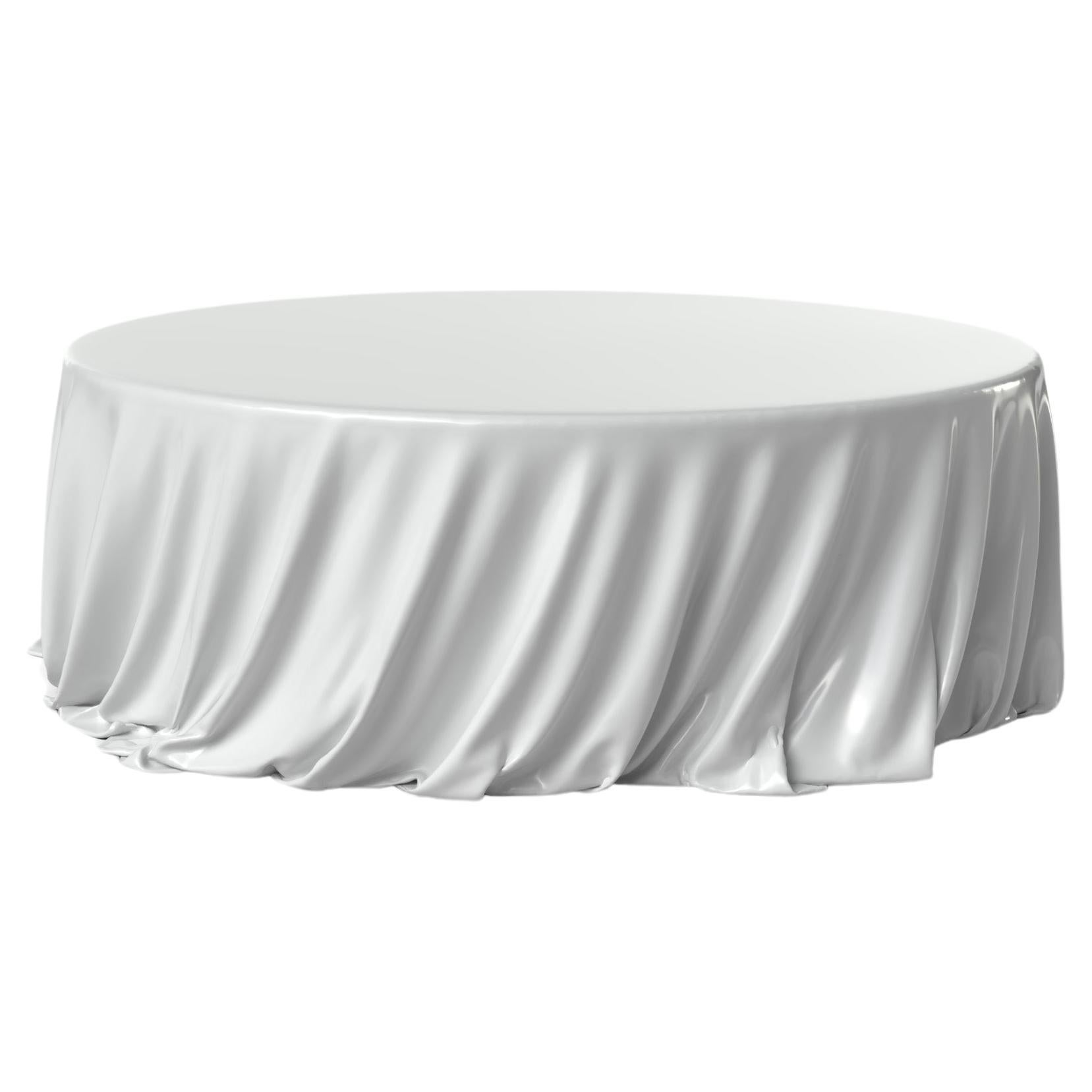 Levitaz Round Coffee Table in White Gloss For Sale