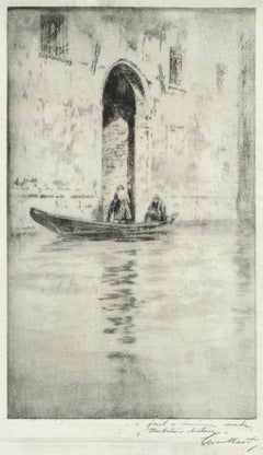 Senza titolo (Canale di Venezia, uomo che parte dalla gondola)
