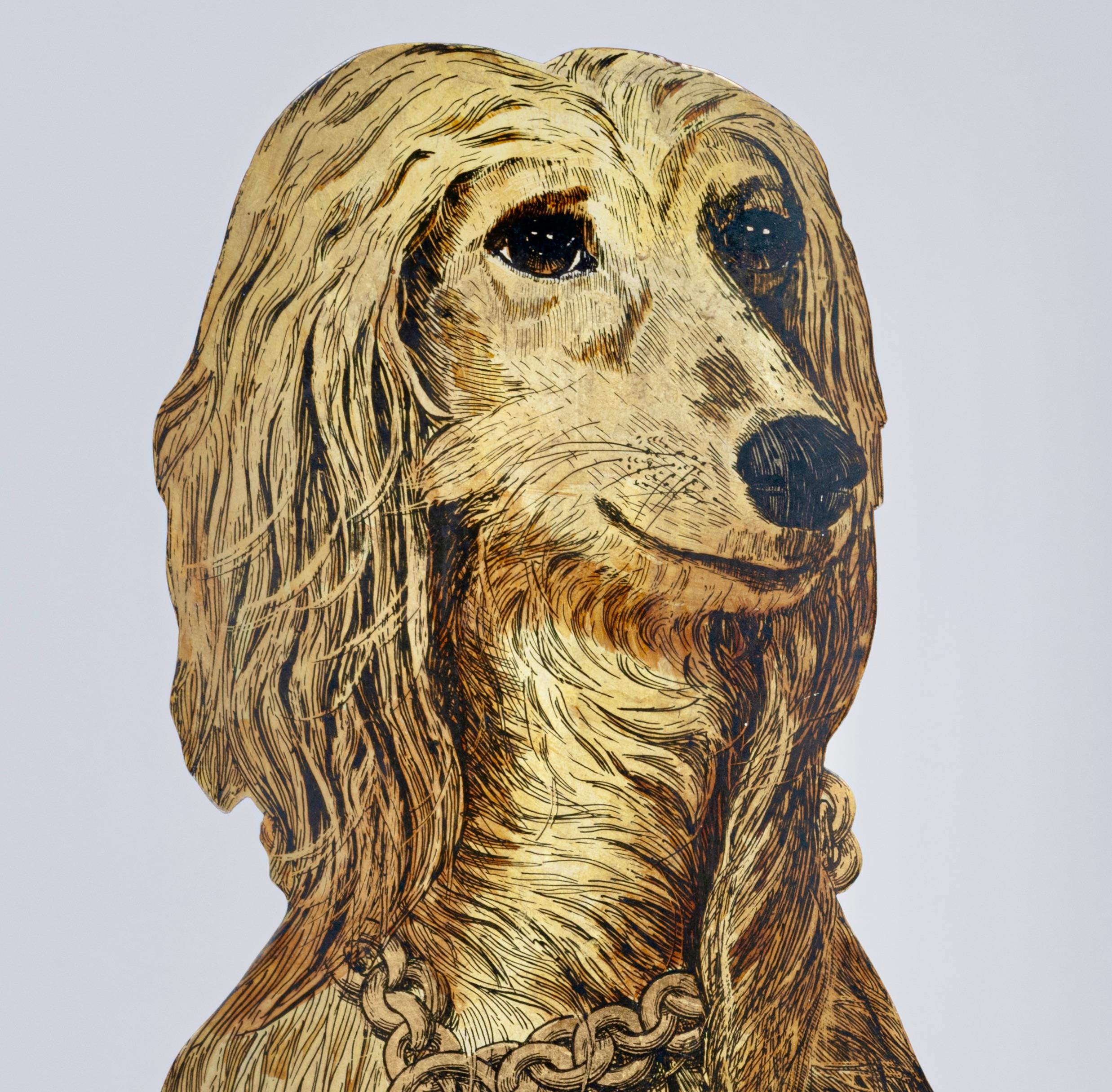 'Levriero Afgano' Afghanischer Hund Umbrella Stand, Piero Fornasetti Italien um 1955 (Gemalt) im Angebot