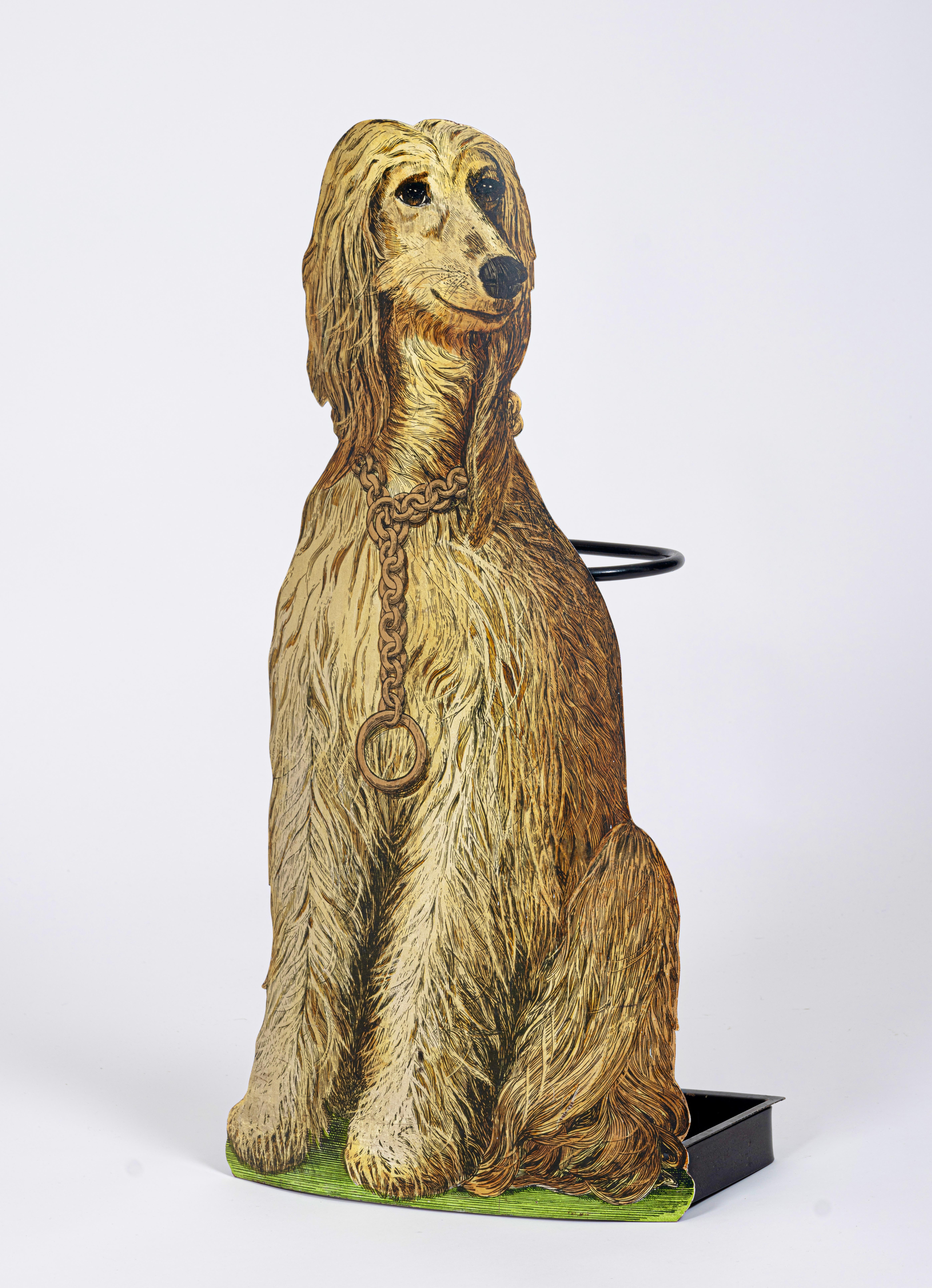 'Levriero Afgano' Afghanischer Hund Umbrella Stand, Piero Fornasetti Italien um 1955 im Zustand „Gut“ im Angebot in London, GB