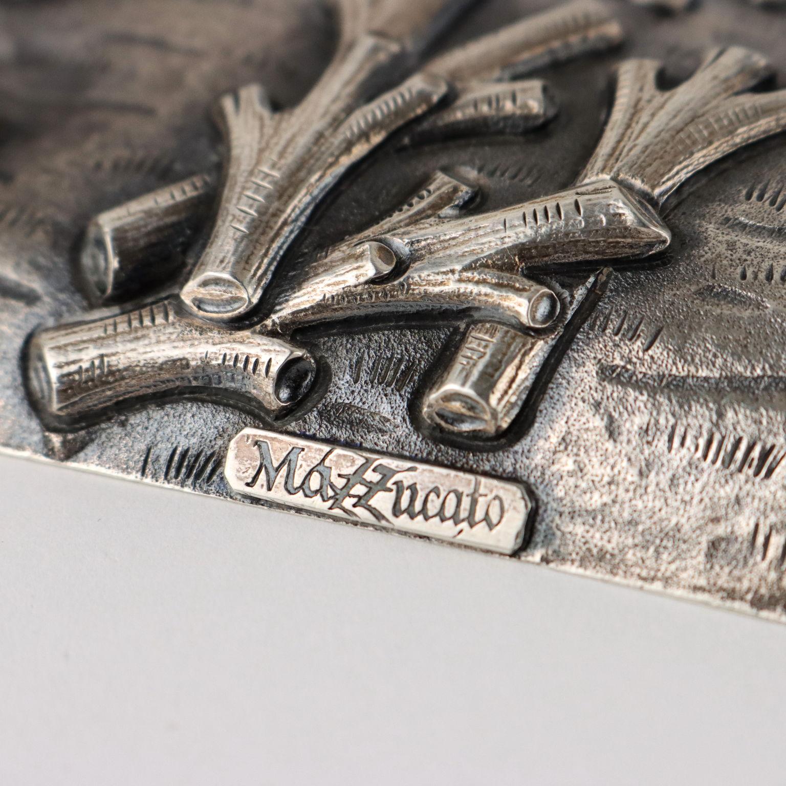Greyhound in Silver Manifattura Mazzucato Italy Second Half '900 For Sale 1