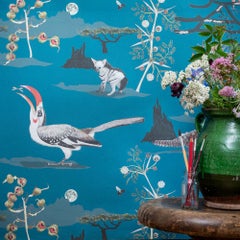 Lewa Union Blue Botanical Tropical Wallpaper