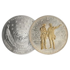 Lewis and Clark Bicentennial 2004 Gold Highlighted Silver Dollar Coin