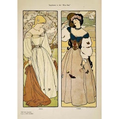 Art nouveau style poster by Lewis Baumer