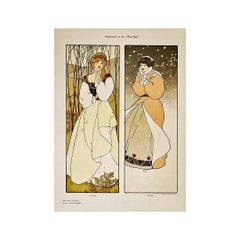 Antique Art nouveau style poster by Lewis Baumer