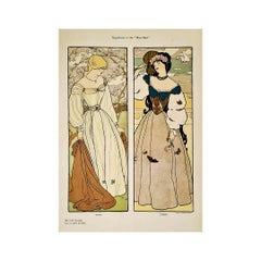 Antique Art nouveau style poster by Lewis Baumer