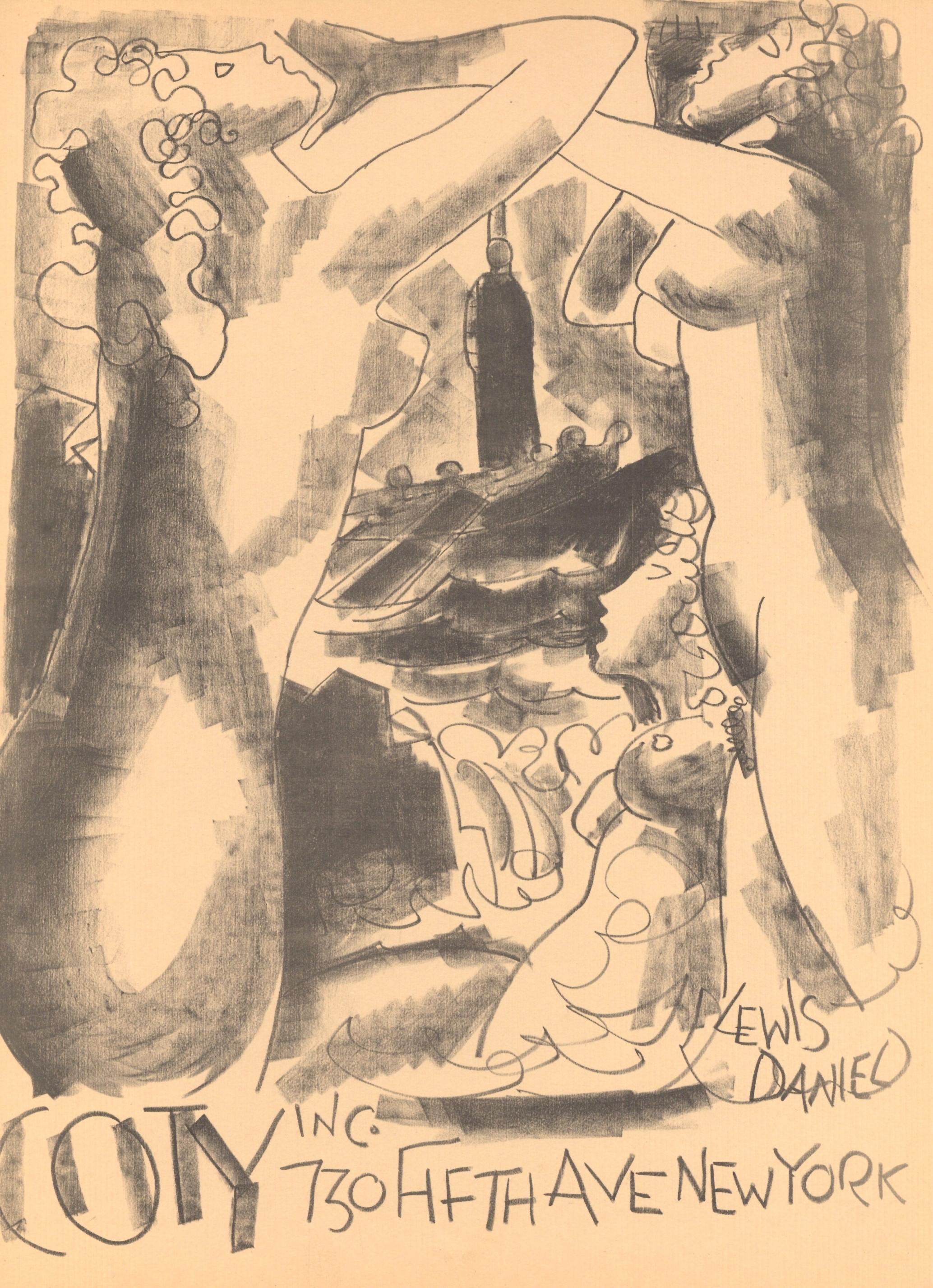 litografia originale - Print di Lewis C. Daniel
