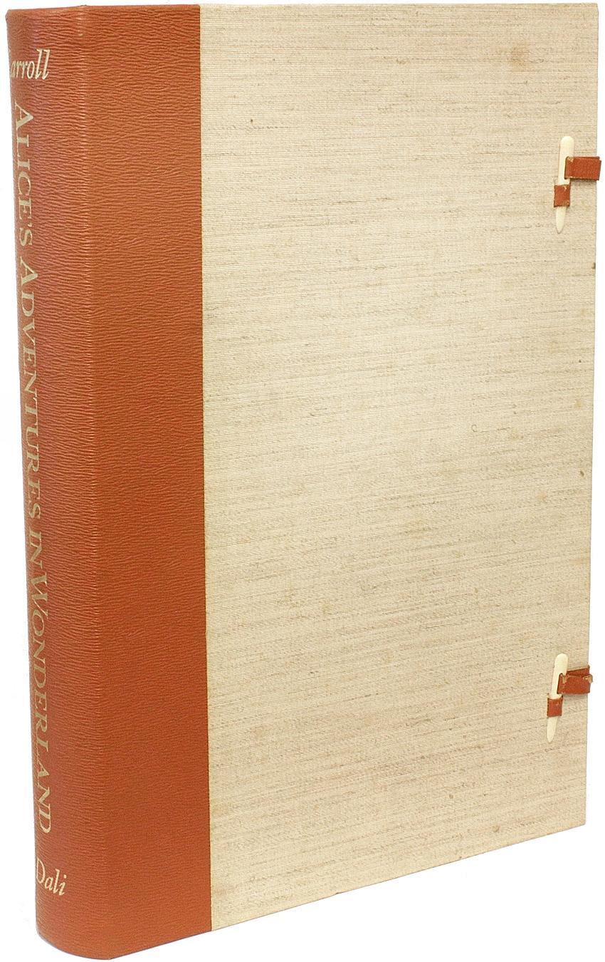 AUTHOR: DODGSON, Charles L. (Lewis Carroll) (Salvador Dali - illustrator). 

TITLE: Alice's Adventures in Wonderland.

PUBLISHER: NY: Maecenas Press - Random House, 1969.

DESCRIPTION: LIMITED SIGNED EDITION. Original tan leather backed clamshell