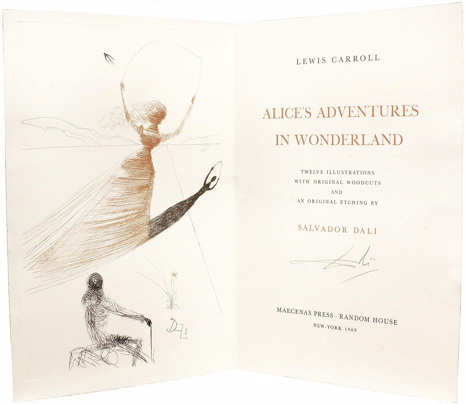 Americano Lewis Carroll - Alice in Wonderland - 1969 - LIMITED EDITION - SIGNED BY DALI ! in vendita