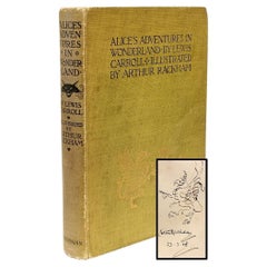 Lewis Carroll « Dodgson », Alice au pays des merveilles, avec un dessin original de Rackham