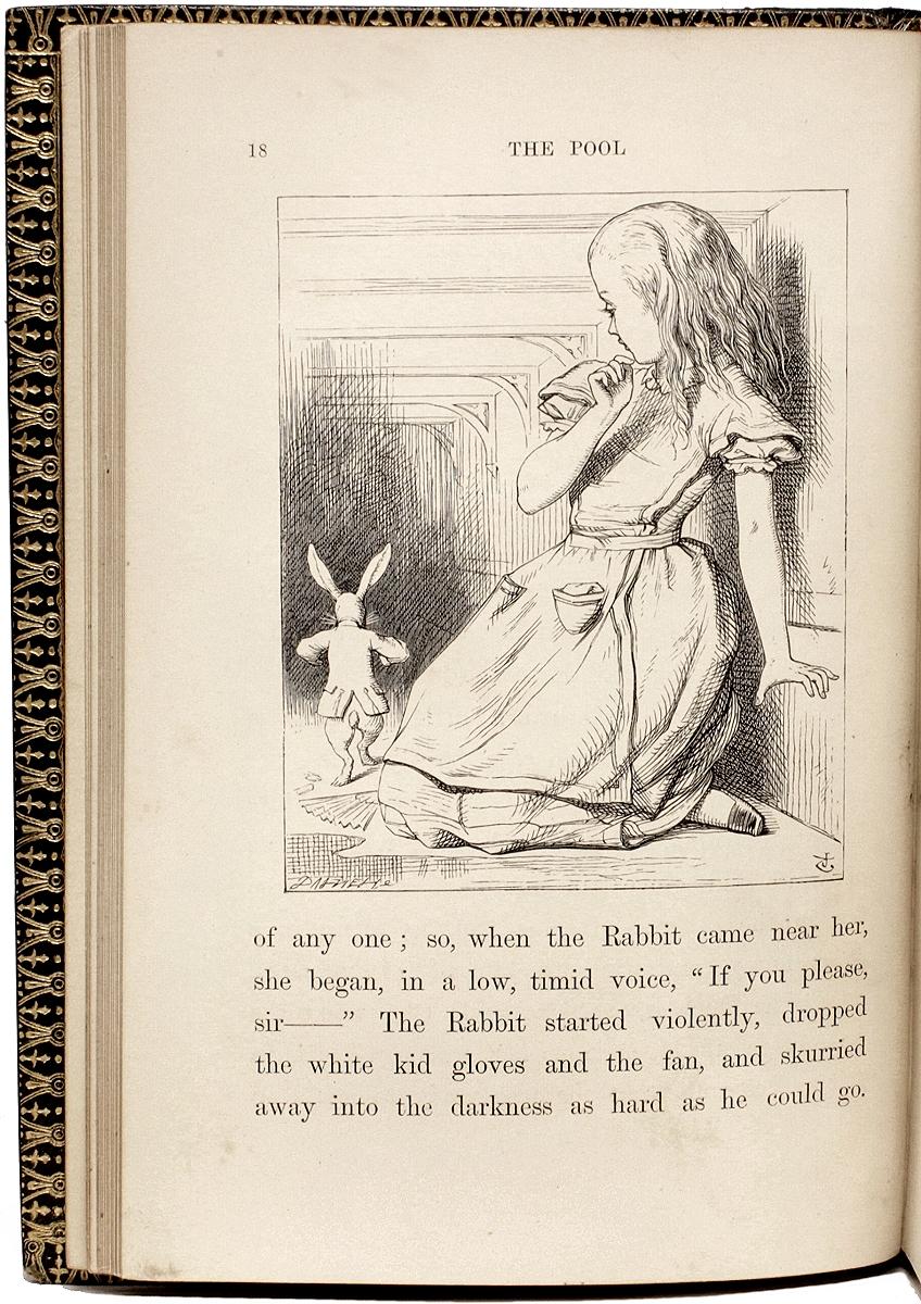 British Lewis Carroll Dodgson, Alice's Adventures in Wonderland, 1st London Ed 1866