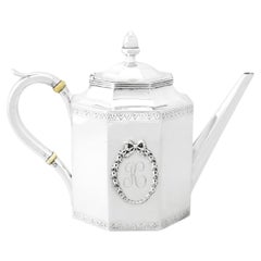 Lewis Cary Antique American Silver Teapot Circa 1815