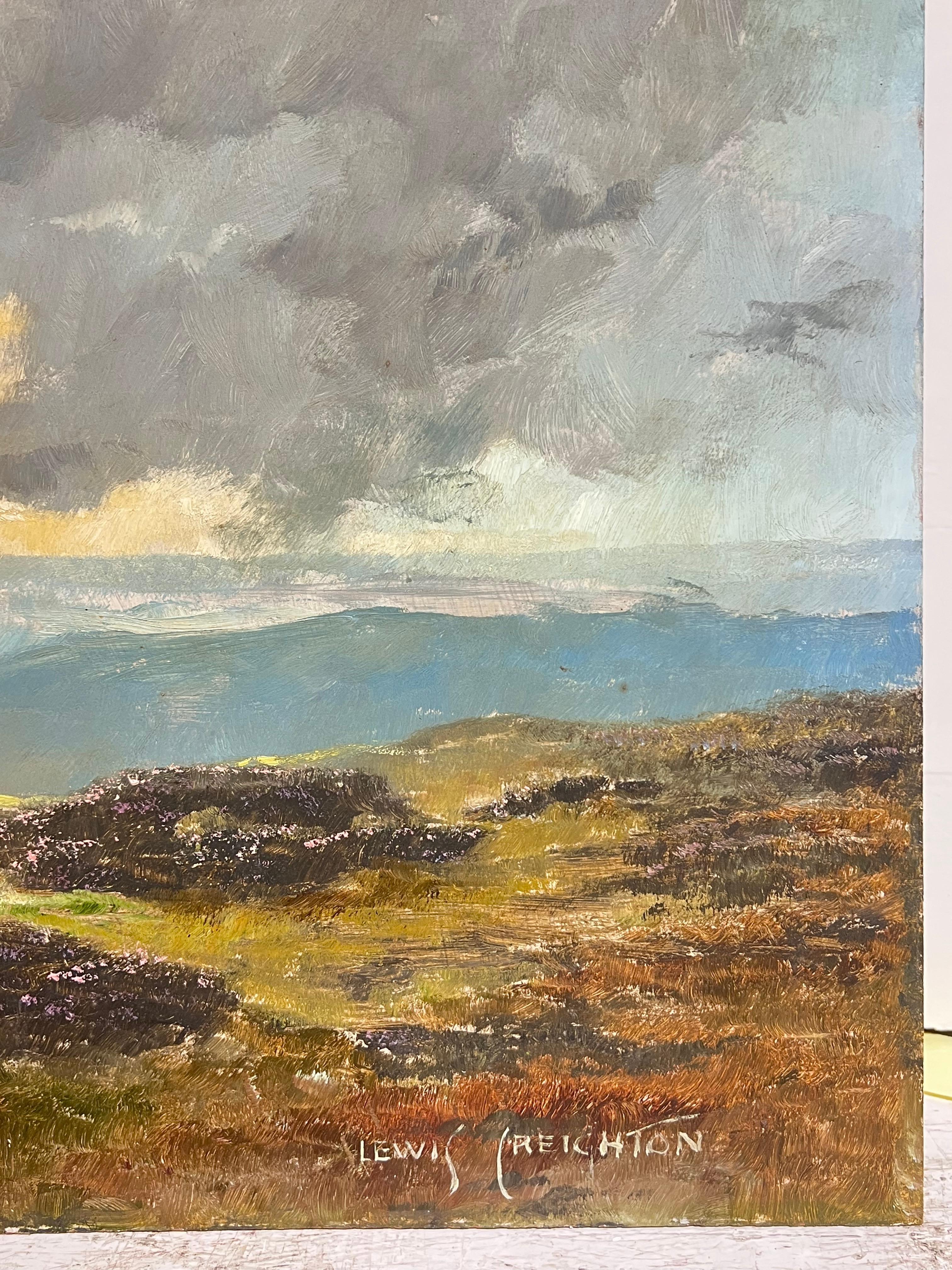 20. Jahrhundert English Impressionist Signiertes Ölgemälde Yorkshire Moors Landschaft im Angebot 1