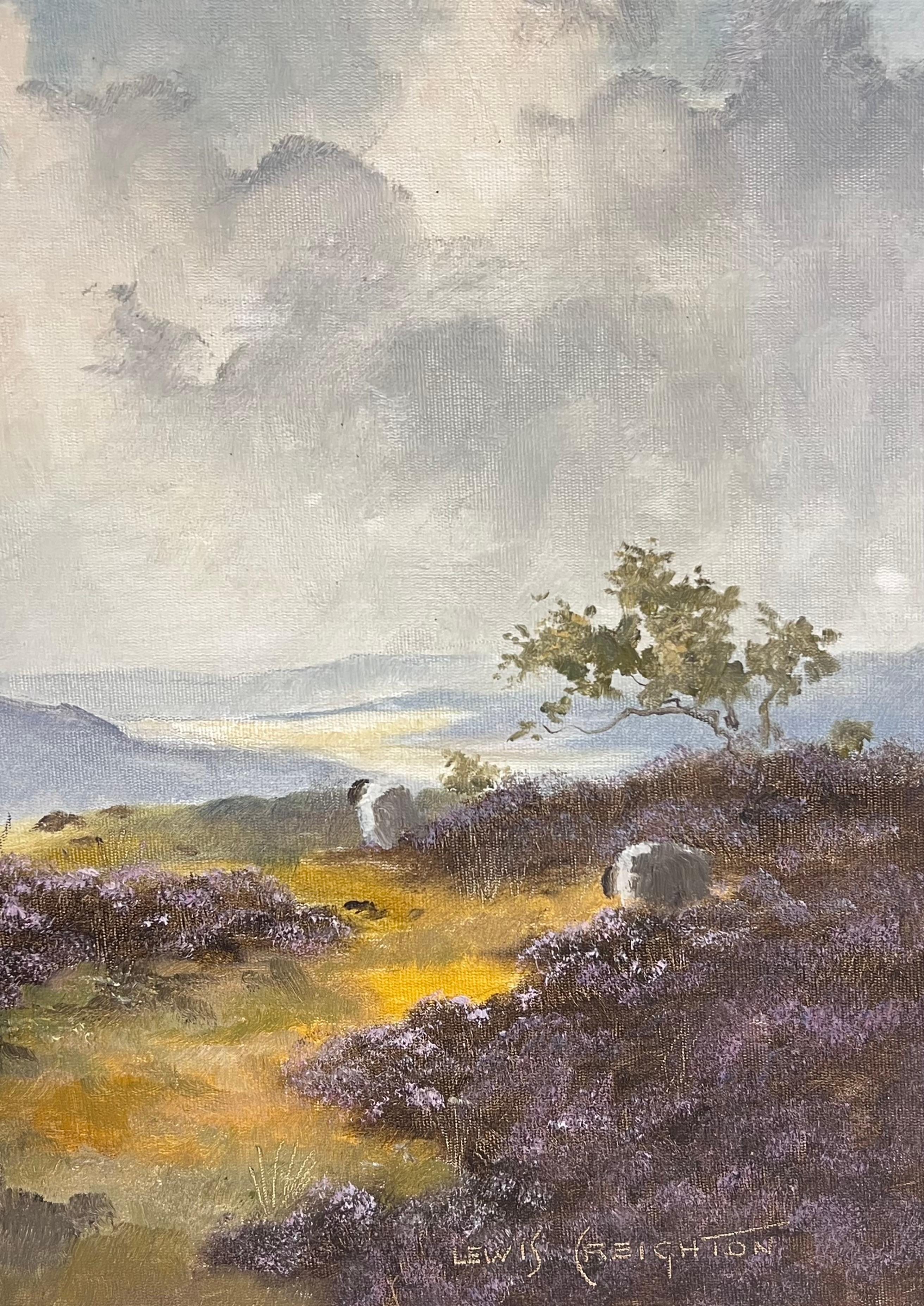 Windgepeitschte Yorkshire Moors Landschaft 20. Jahrhundert Britischer Impressionist Öl im Angebot 3