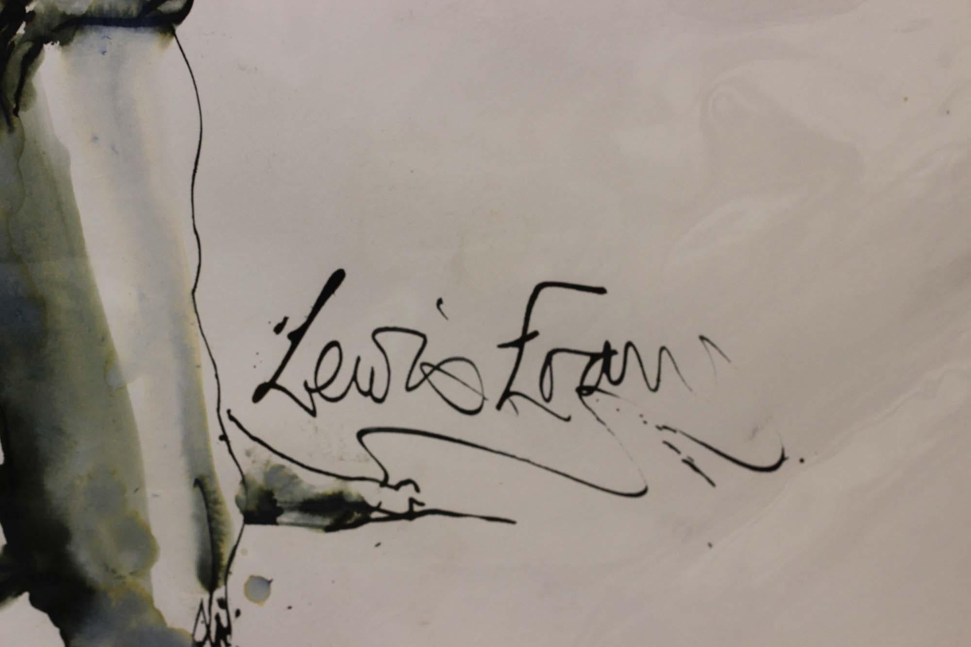Peinture à la gouache « Femme nue » de l'artiste Lewis Evany en vente 2