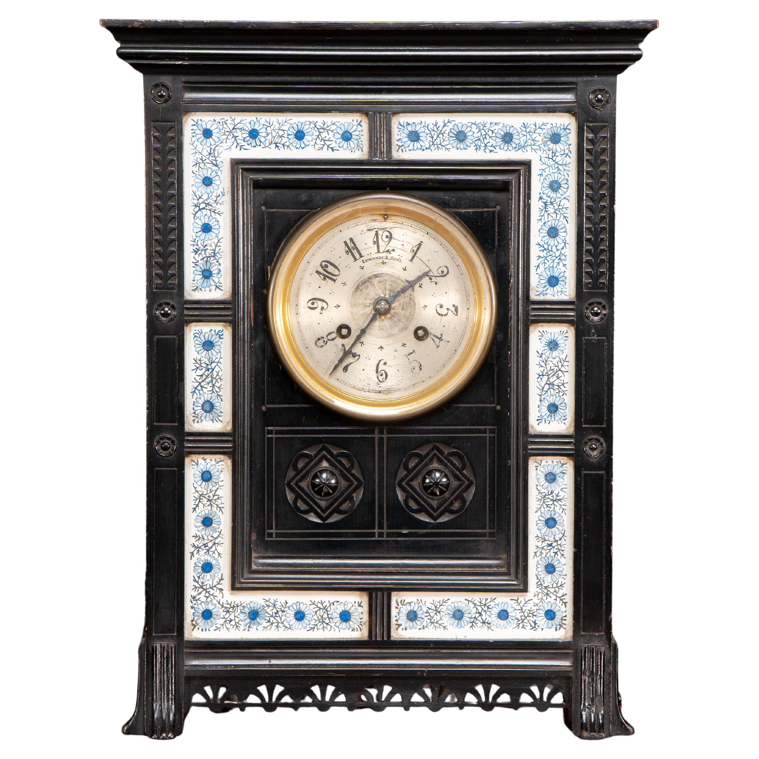 Lewis Foreman Day. Made by Howell and Sons. An Aesthetic Movement ebonized clock