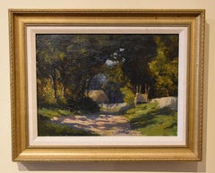Peinture à l'huile « A Sunny Farm » de Lewis George Fry