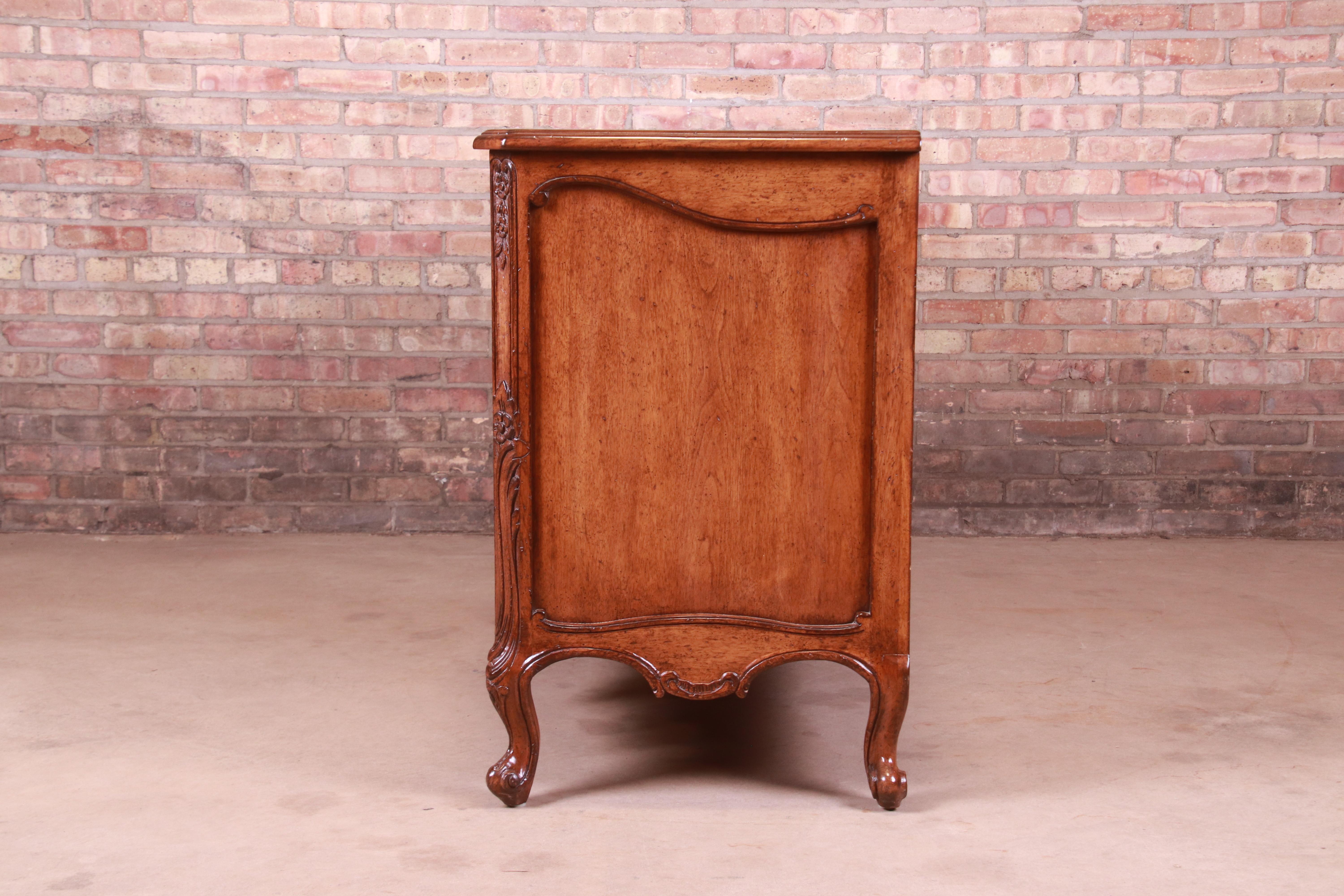 Lewis Mittman French Provincial Louis XV Carved Walnut Double Dresser 8