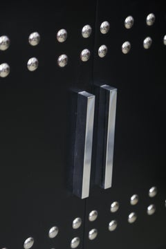 Lewis Mittman Lacquered and Studded Cabinet