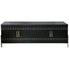 Lewis Mittman Lacquered and Studded Cabinet