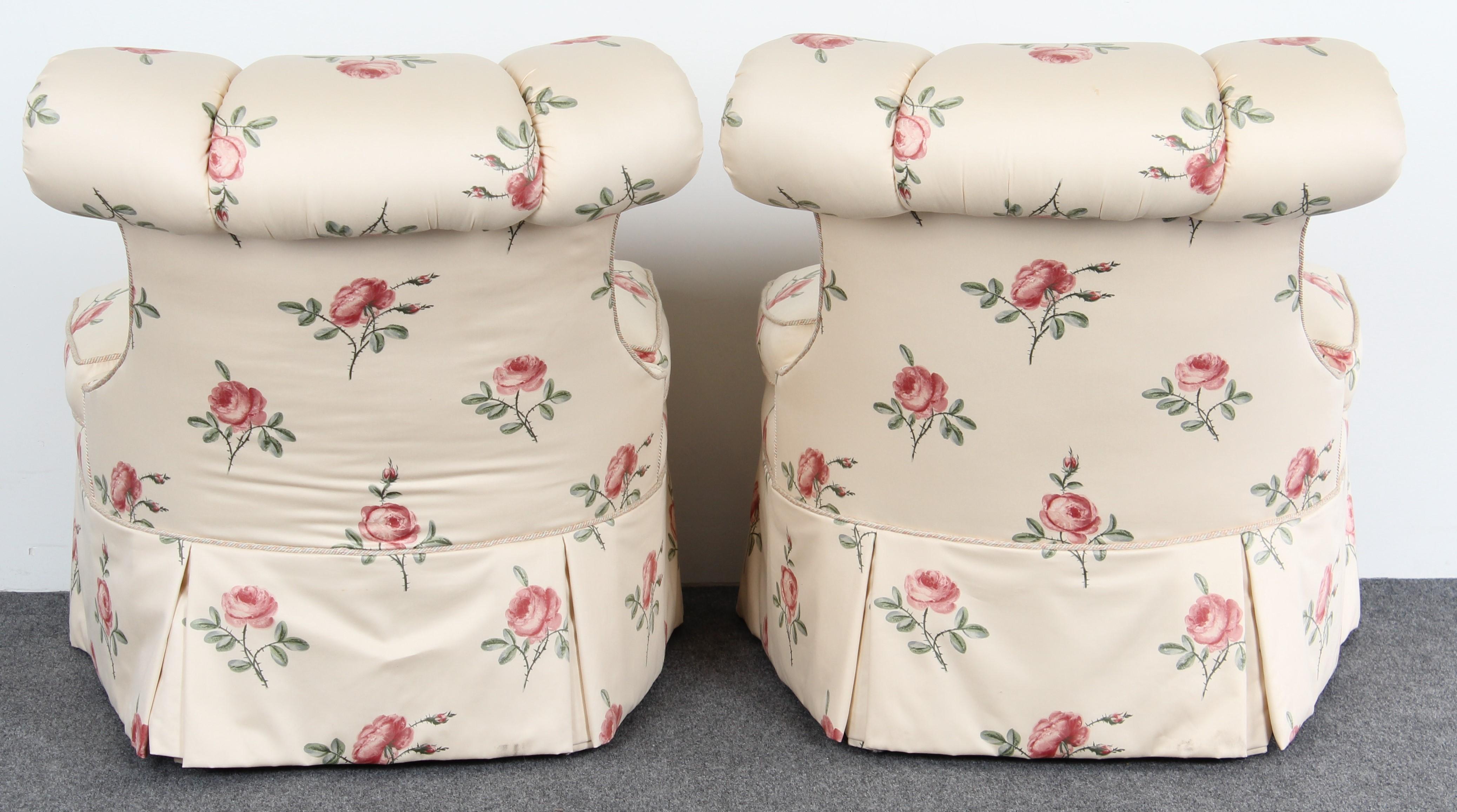 Lewis Mittman Napoleon III Armless Slipper Chairs, 1980 2