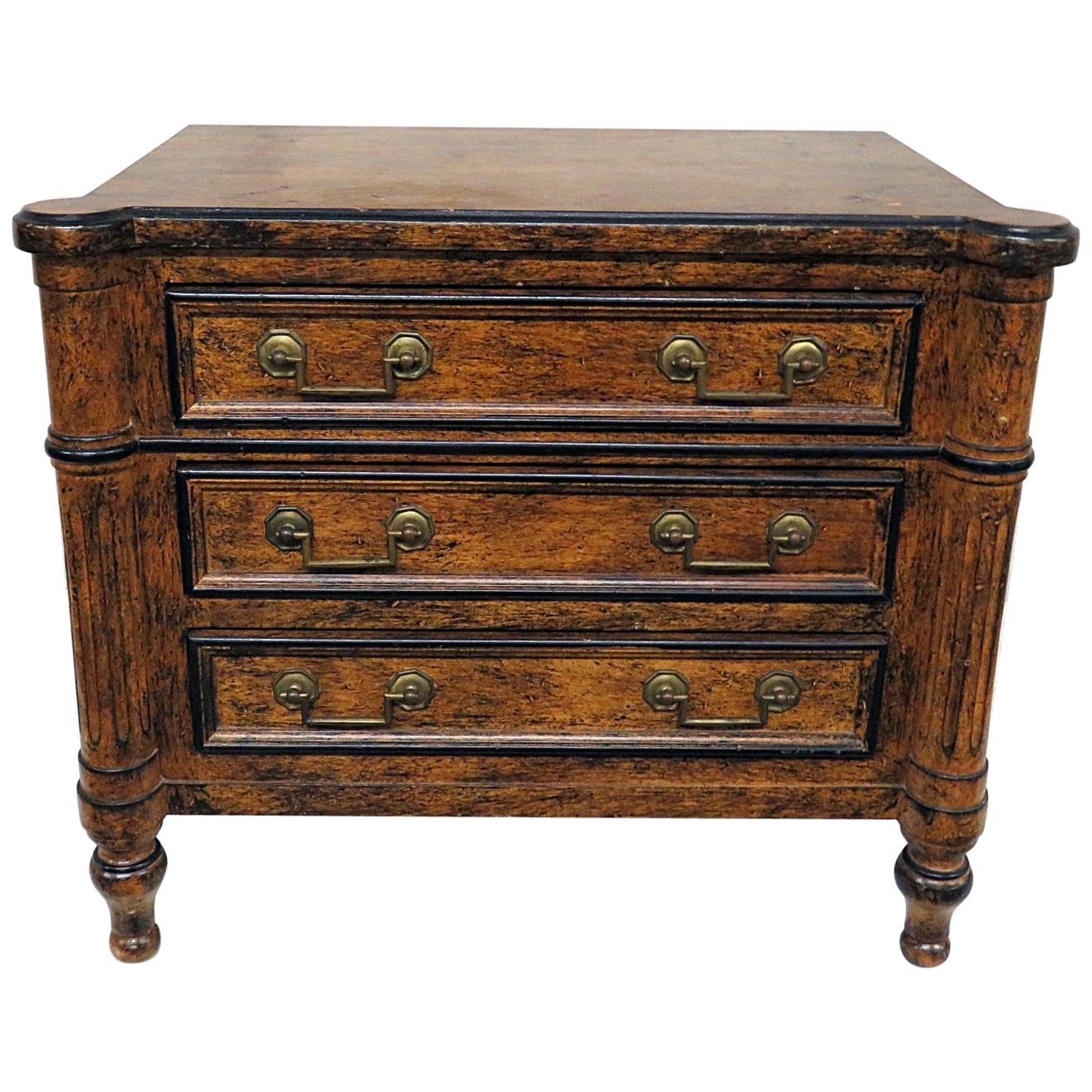 French Paint Decorated Directoire Petite Commode Jewelry Chest by Lewis Mittman For Sale