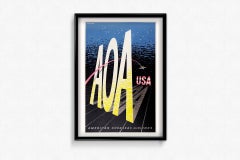 Originalplakat von ca. 1950 oder AOA (American Overseas Airlines)