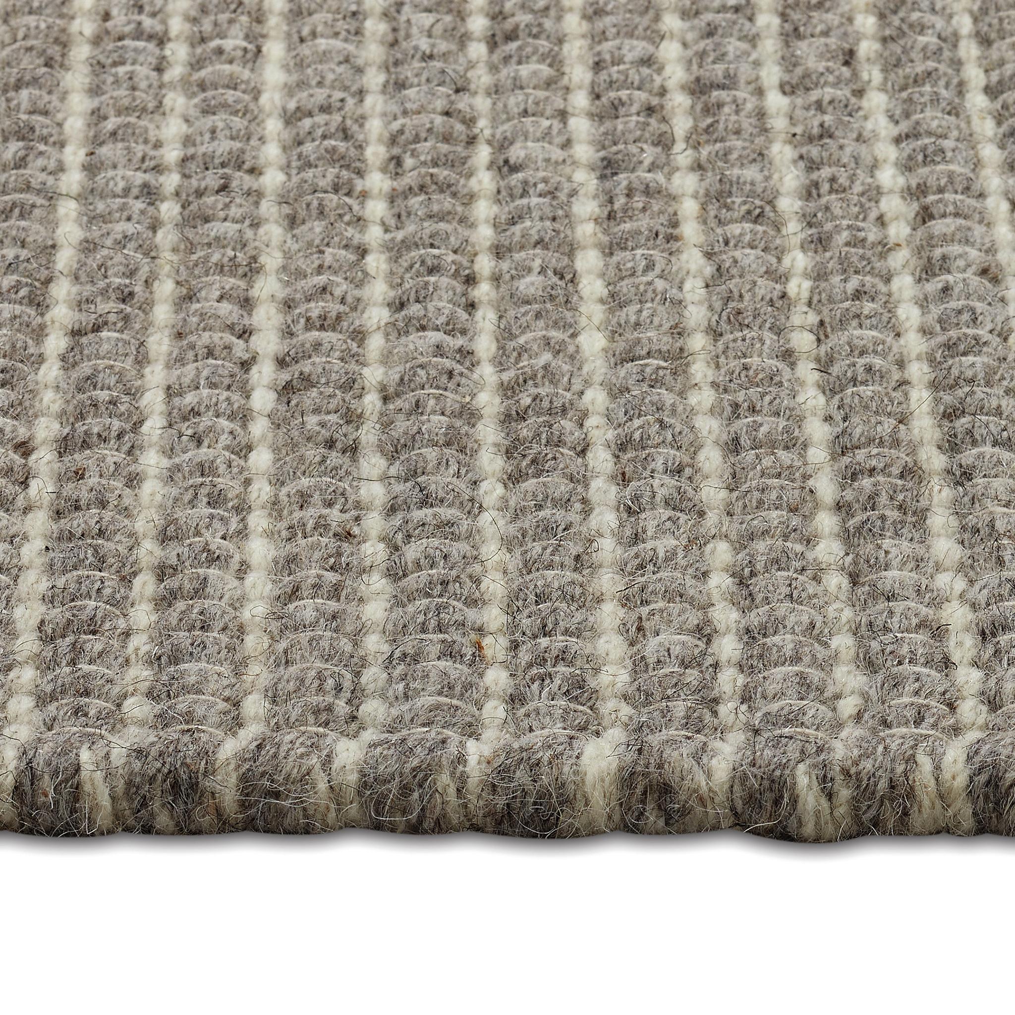 Lex 9x12ft alfombra tejida a mano de lujo de lana gris de diseño ribs Siglo XXI y contemporáneo en venta