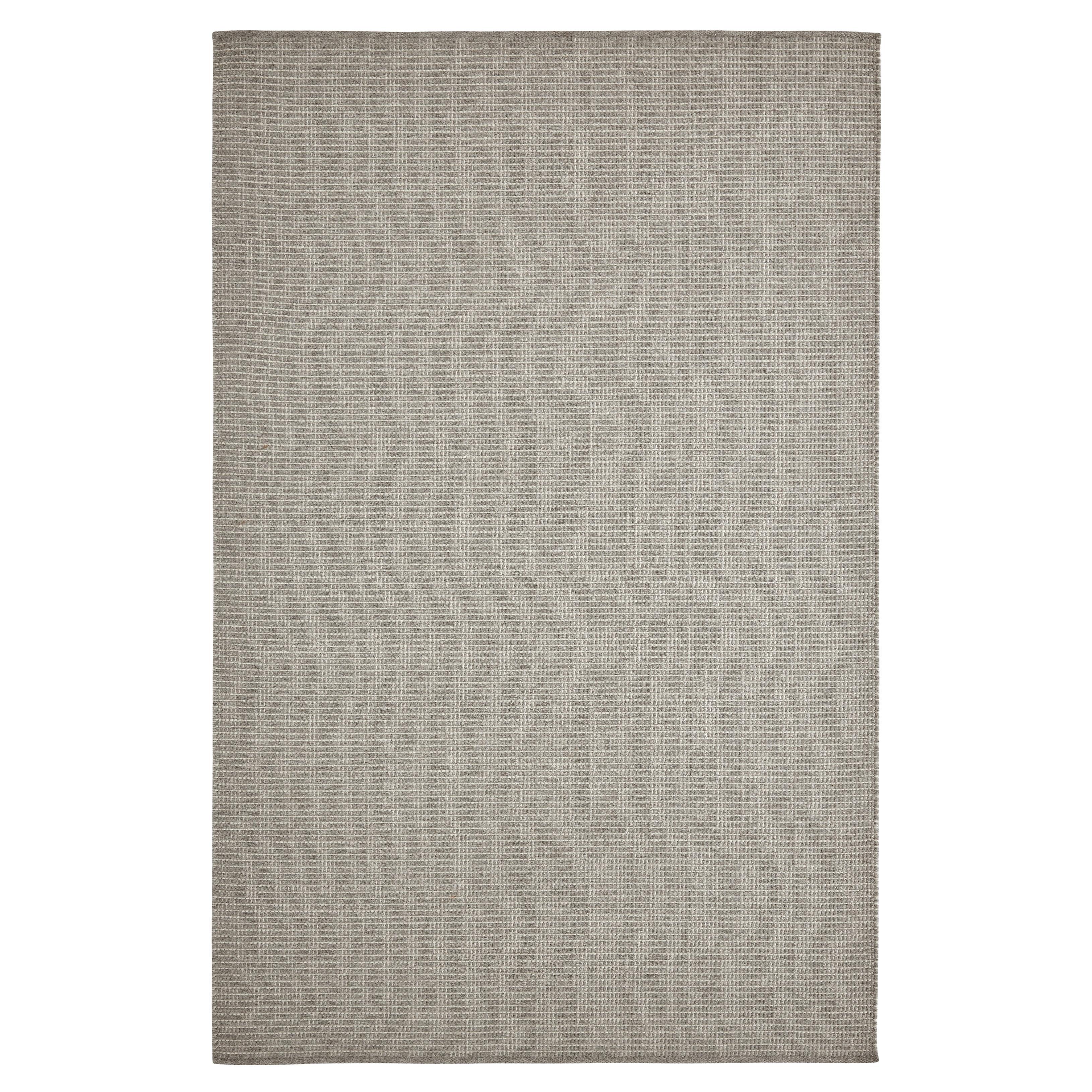 Lex, Grigio, Viso tessuto a mano 60% Lana NZ non tinta, 40% Lana MED non tinta, 8' x 10'