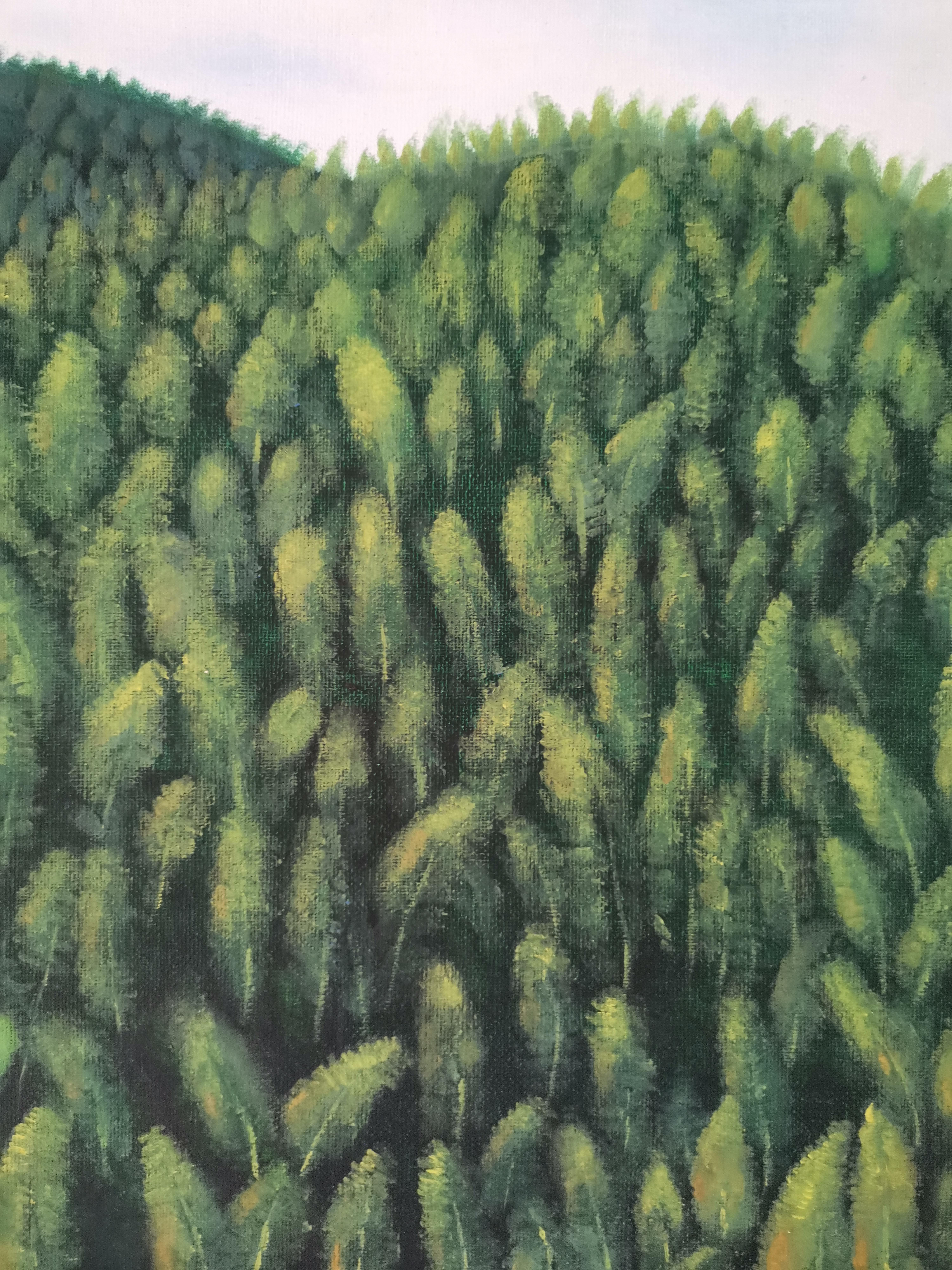 Arte contemporáneo chino de Lexi Caiqin - Bosque de bambú en venta 1