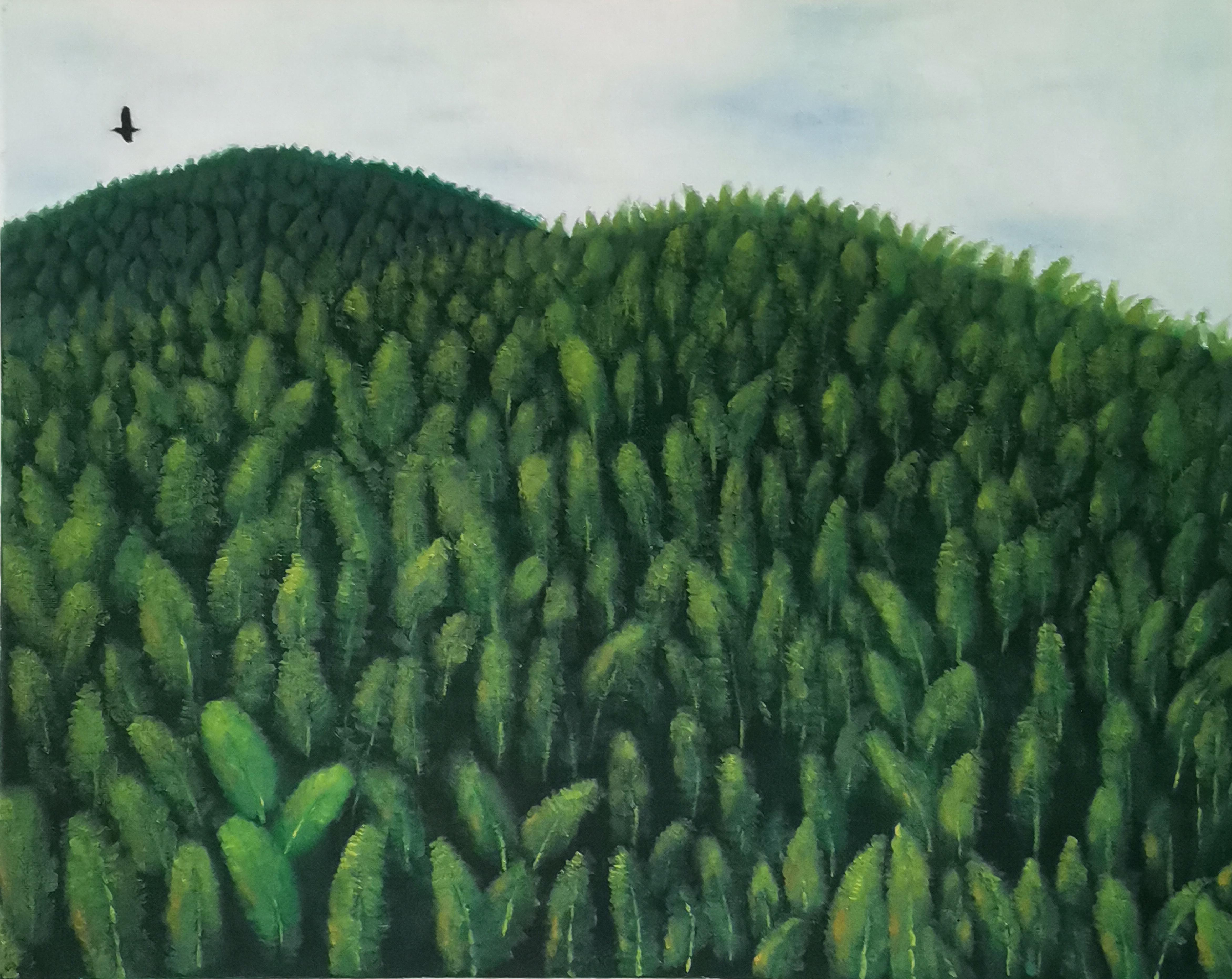 Arte contemporáneo chino de Lexi Caiqin - Bosque de bambú en venta 2