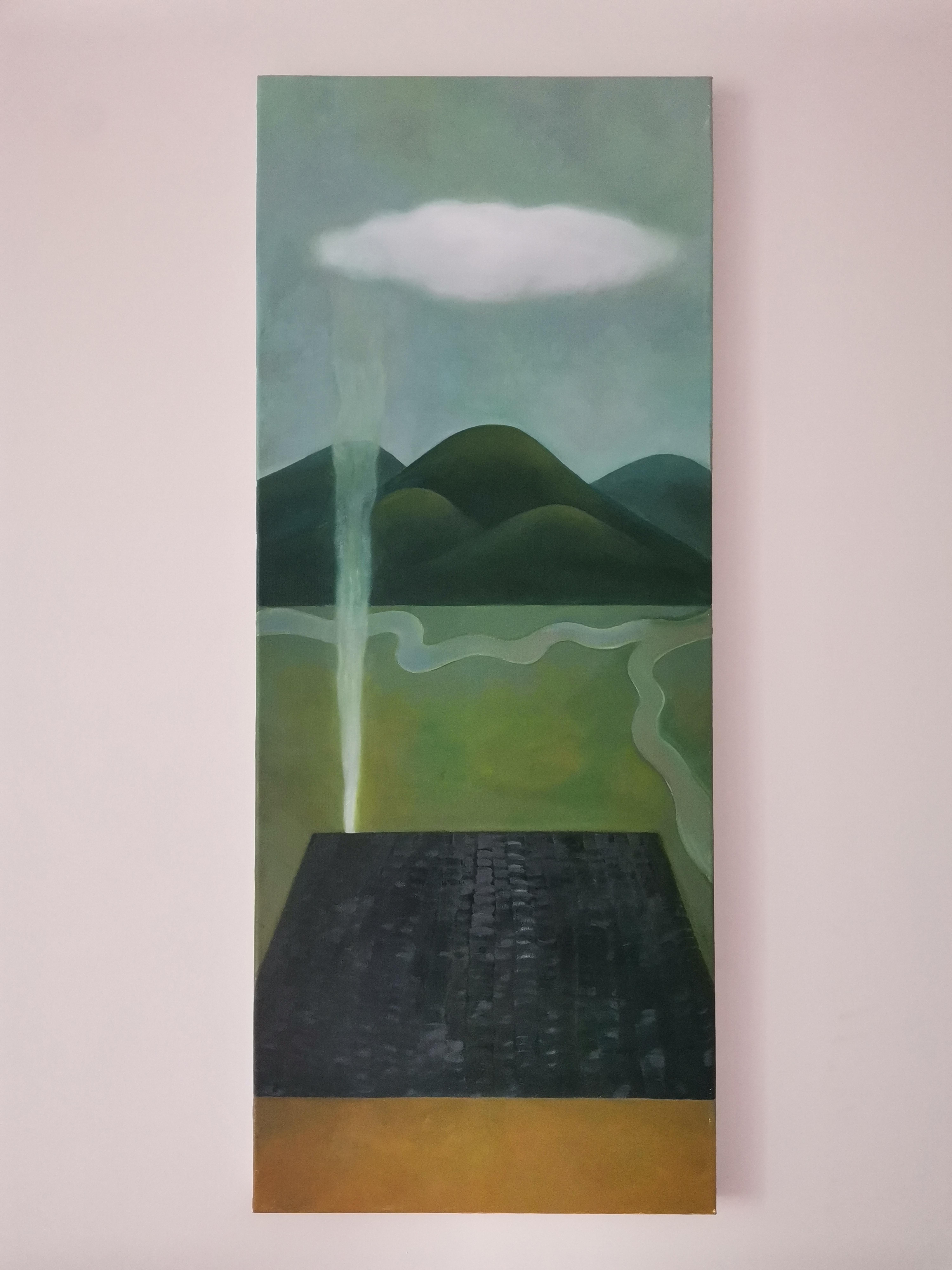 Art contemporain chinois de Lexi Caiqin - Fumée de cuisine et nuages en vente 2