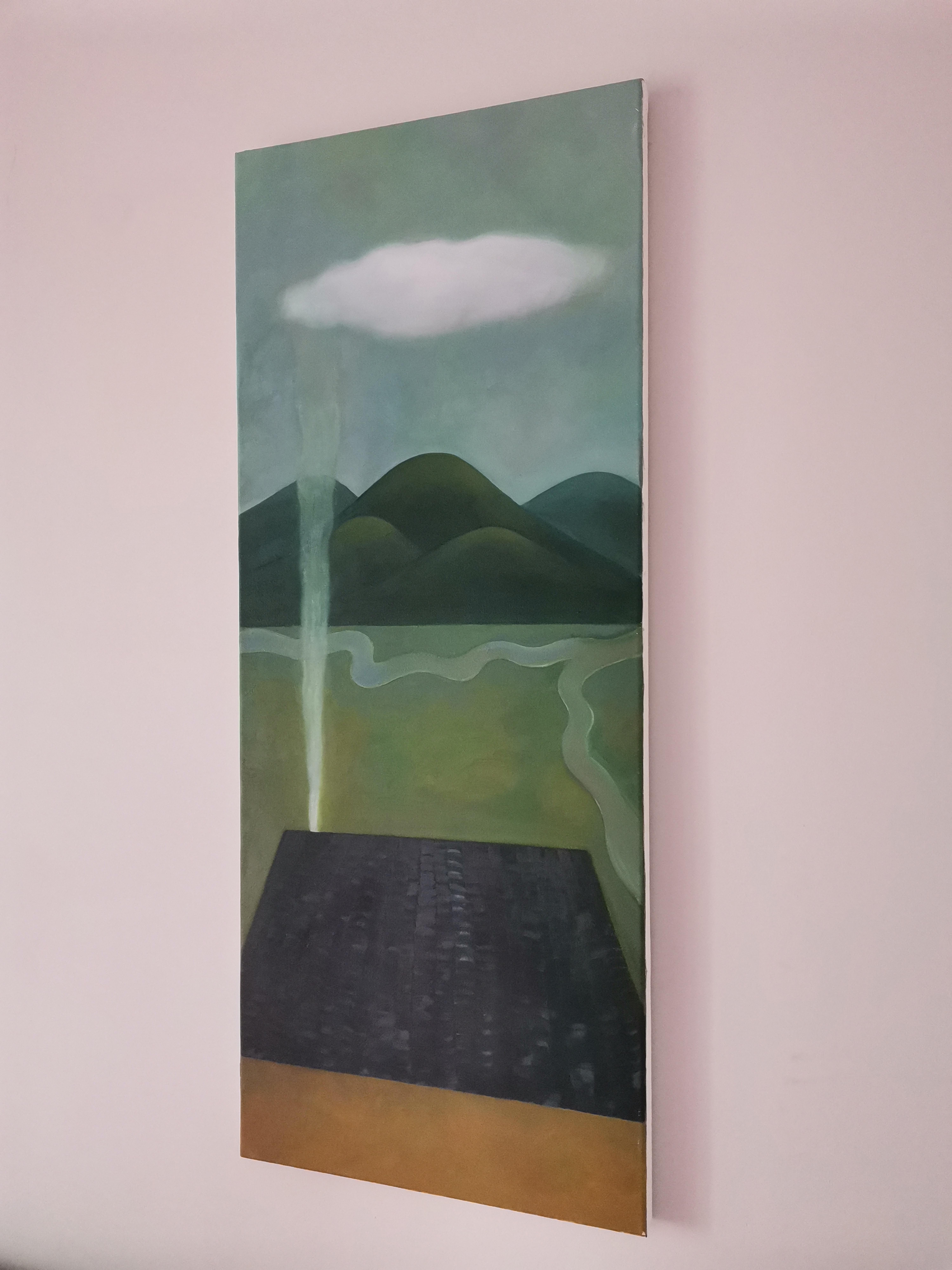 Art contemporain chinois de Lexi Caiqin - Fumée de cuisine et nuages en vente 3