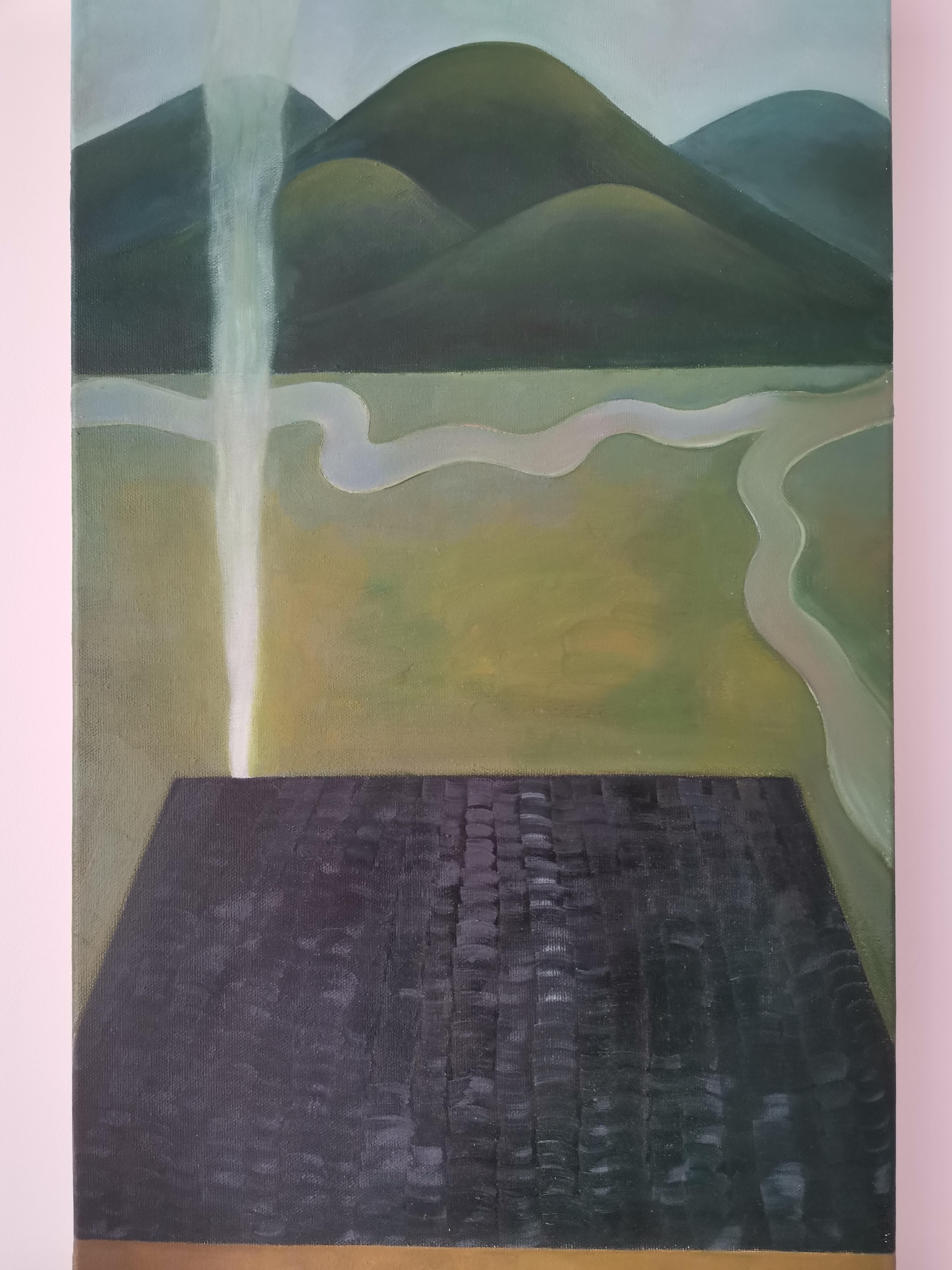 Art contemporain chinois de Lexi Caiqin - Fumée de cuisine et nuages en vente 4