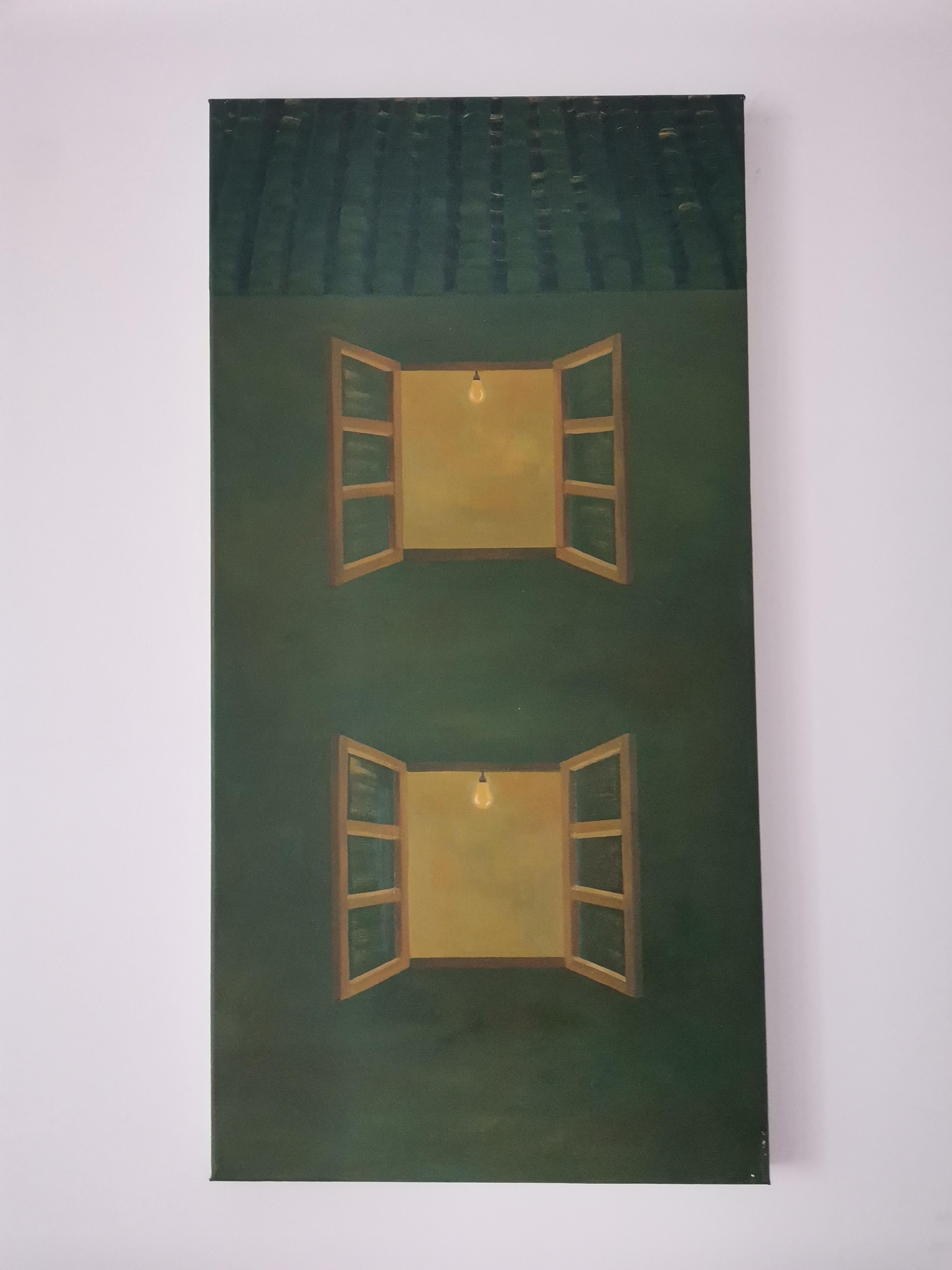Zeitgenössische chinesische Kunst von Lexi Caiqin - Unten und oben im Angebot 1